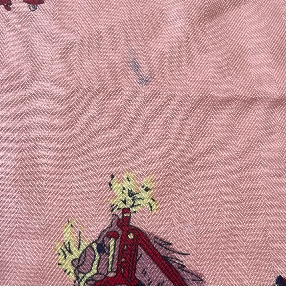 Vintage Rectangle Horse and carriage Themed Silk Blend Scarf DIY